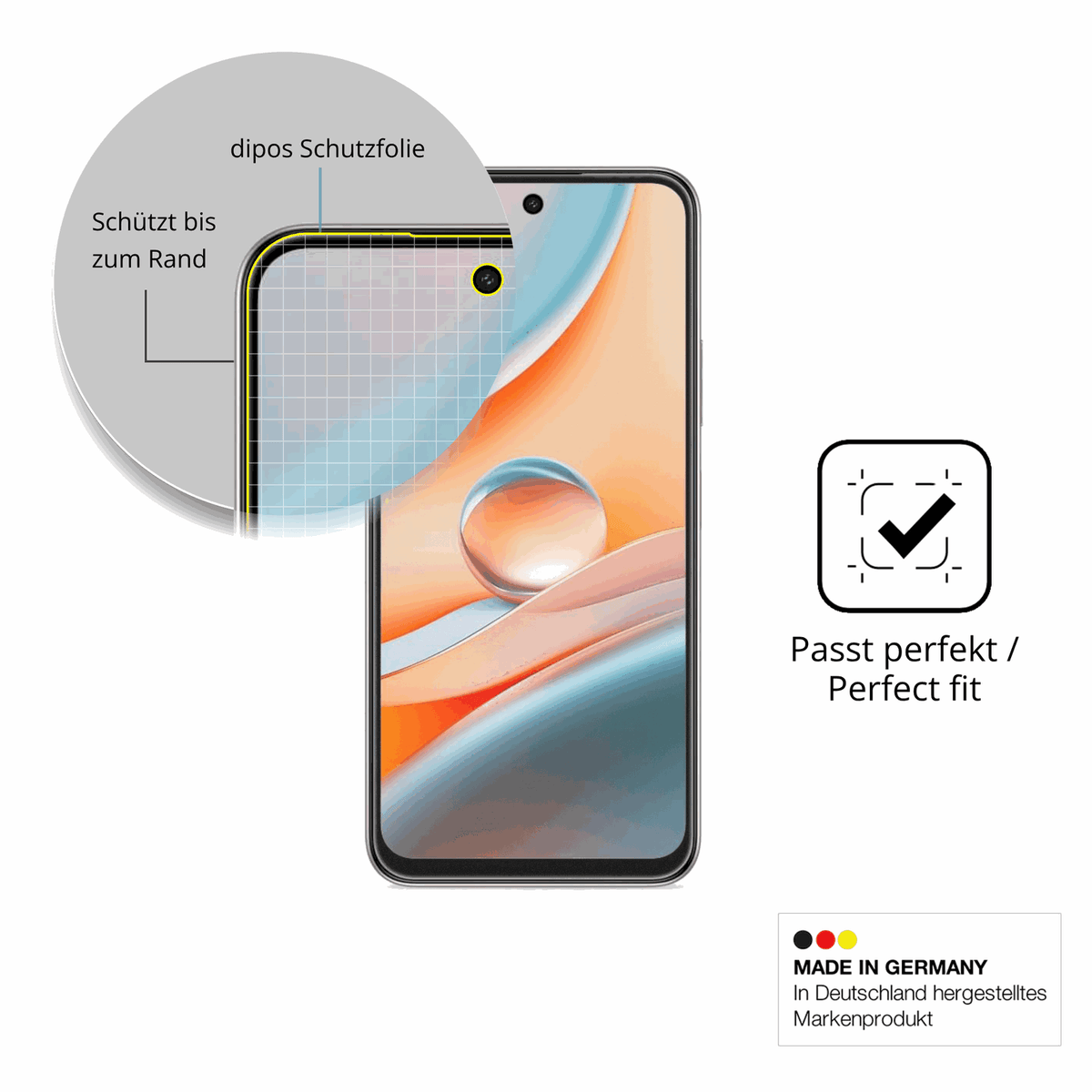 Besonders flexibler Displayschutz mit Anti-Shock-Schicht im Materialmix