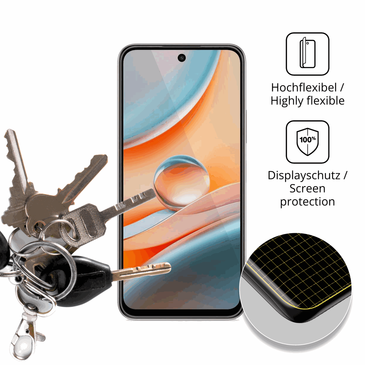dipos Displayschutz für SPC Discovery 3 Pro, transparente Oberfläche, geringe Dicke und perfekte Passform