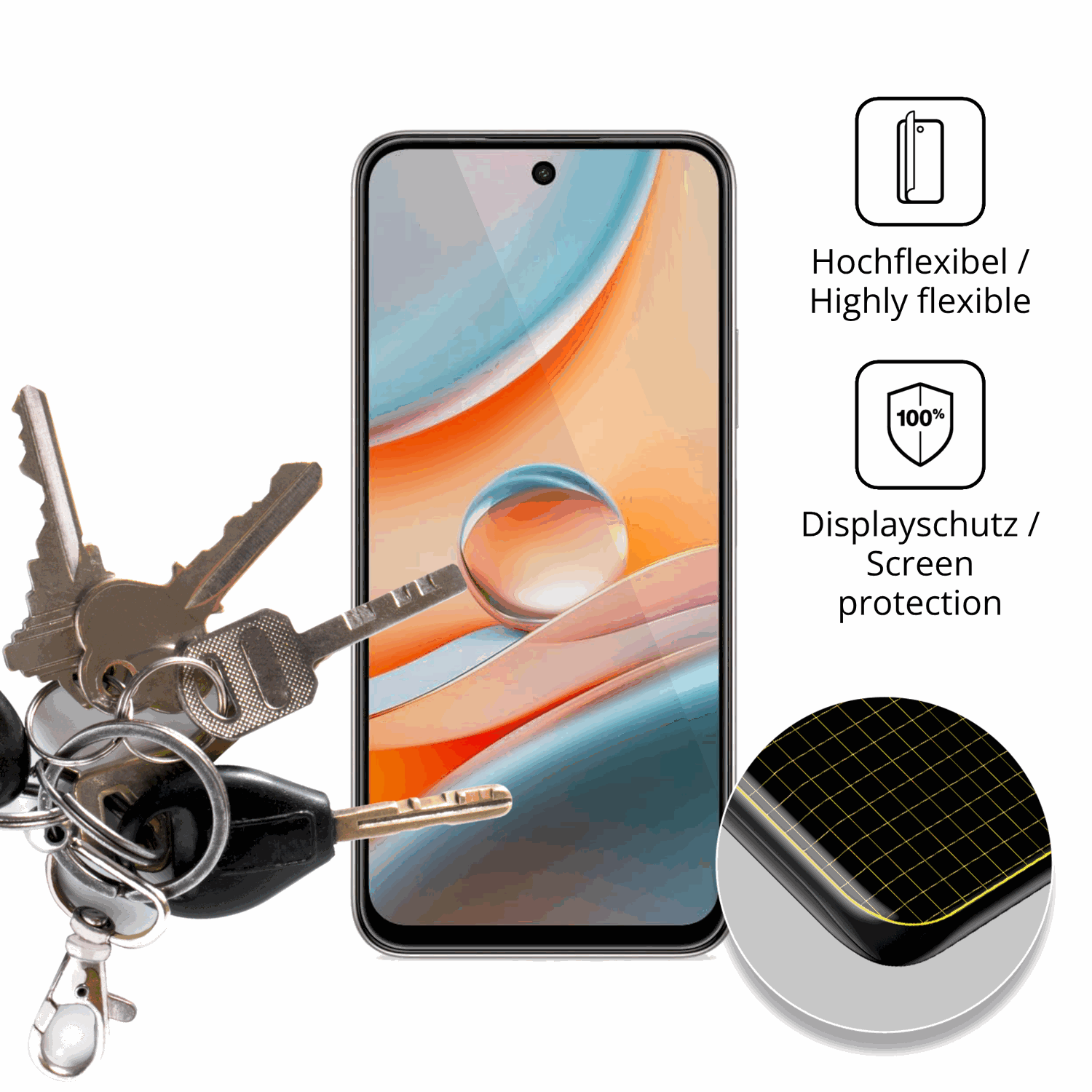dipos Displayschutz für SPC Discovery 3 Pro, transparente Oberfläche, geringe Dicke und perfekte Passform