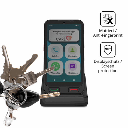 dipos Displayschutz für SPC Zeus 2, mattierte Oberfläche, Blickschutzfilter und perfekter Passform