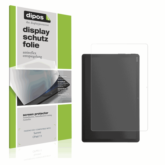 Matte Displayschutzfolie von dipos passend für Sunmi CPad 11, präziser Zuschnitt und blasenfrei montiert