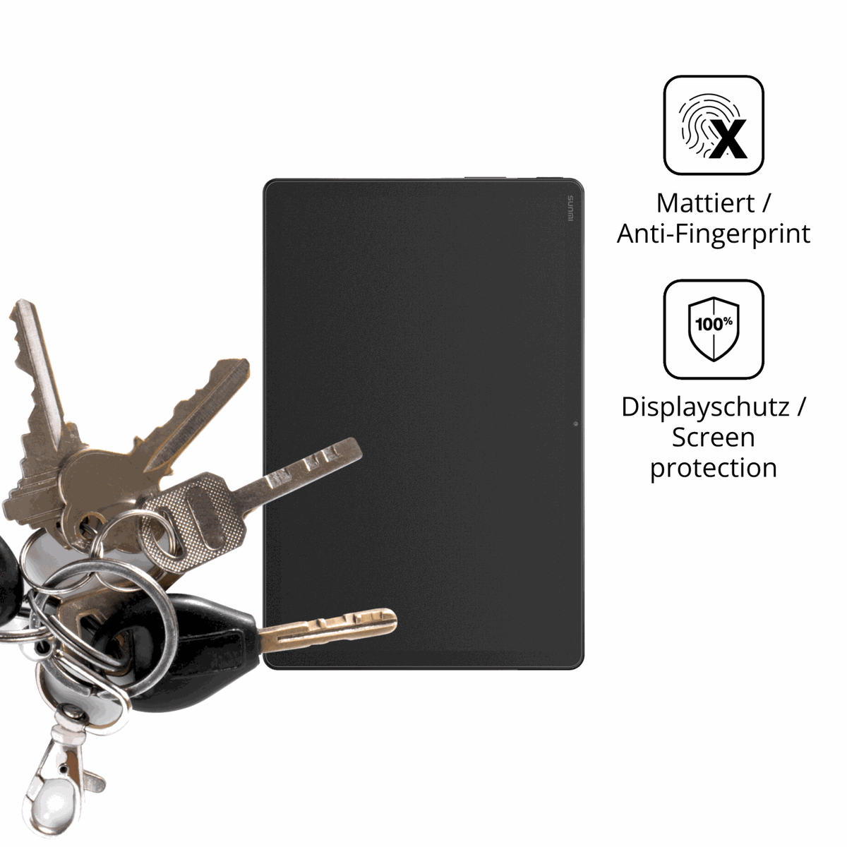 dipos Displayschutz für Sunmi CPad 11, mattierte Oberfläche, Blickschutzfilter und perfekter Passform