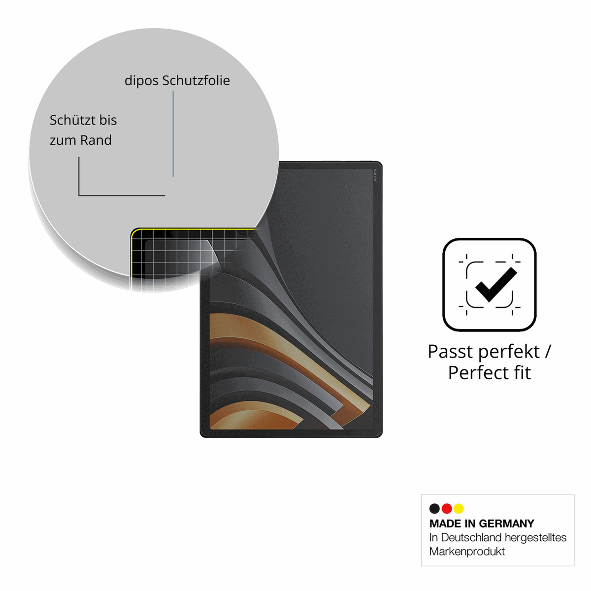Schutz gegen Kratzer auf dem Sunmi CPad 14 Zoll Glas durch Schlüssel oder Ähnliches