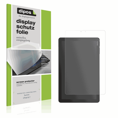 Matte Displayschutzfolie von dipos passend für Sunmi CPad 8.7, präziser Zuschnitt und blasenfrei montiert