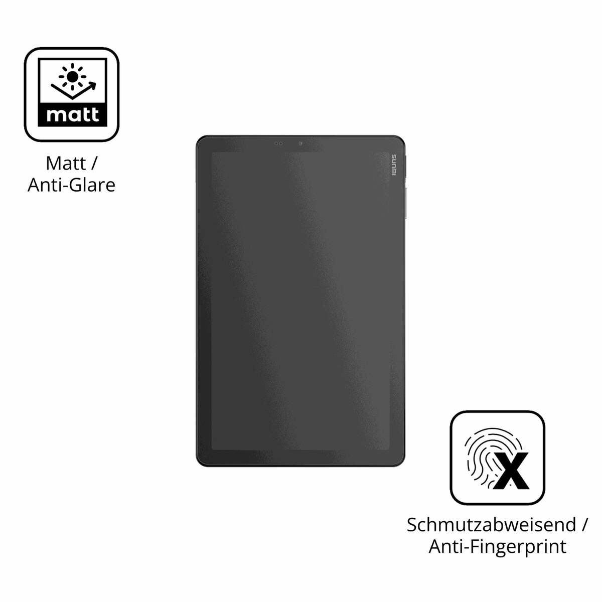 Dünne und entspiegelnde Folie passend zugeschnitten für Sunmi CPad 8.7