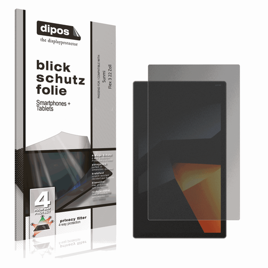 Blickschutzfolie von dipos passend für Sunmi Flex 3 22 Zoll, präziser Zuschnitt und blasenfrei montiert