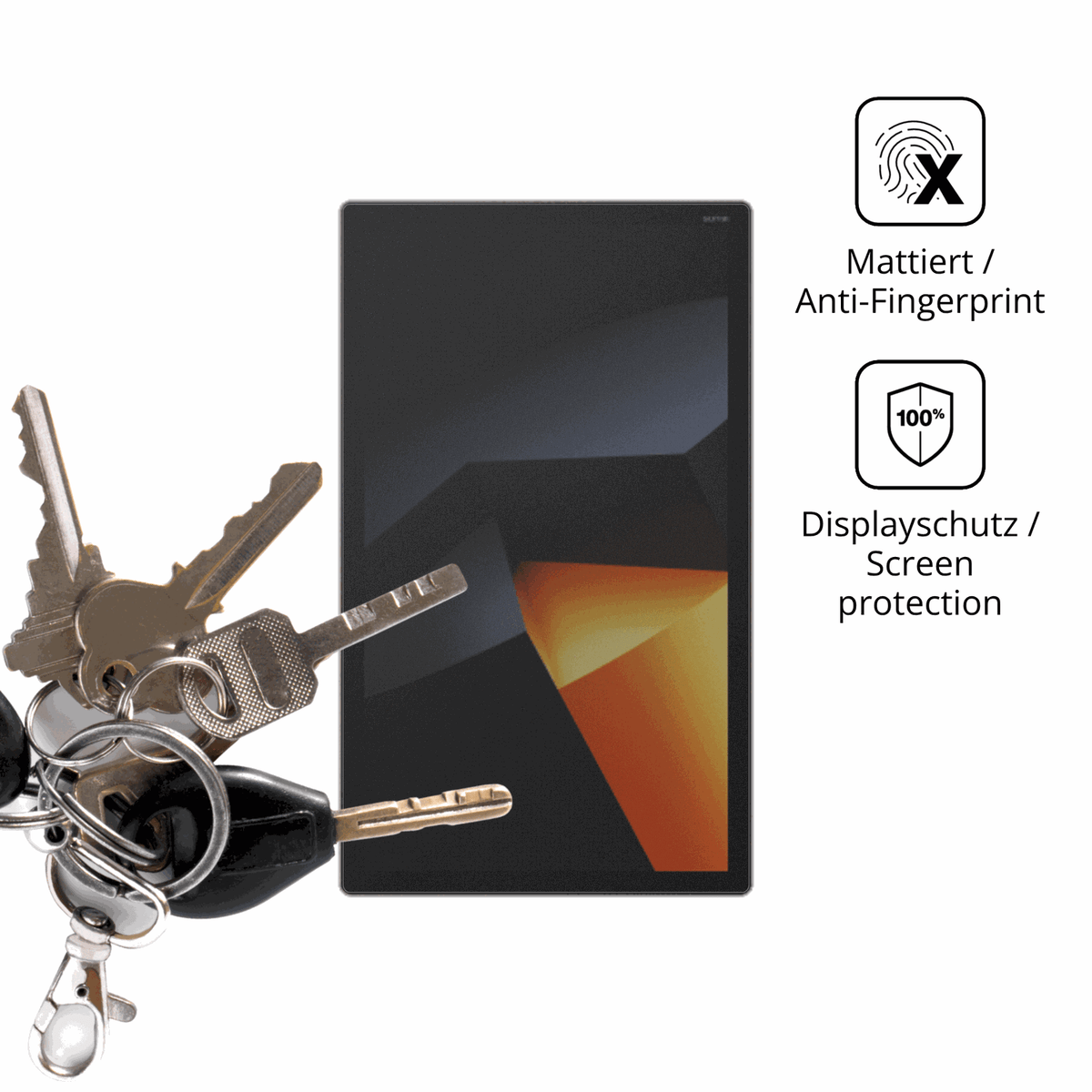dipos Displayschutz für Sunmi Flex 3 22 Zoll, mattierte Oberfläche, Blickschutzfilter und perfekter Passform