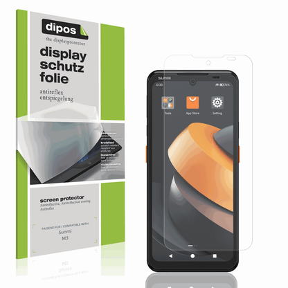 Matte Displayschutzfolie von dipos passend für Sunmi M3, präziser Zuschnitt und blasenfrei montiert