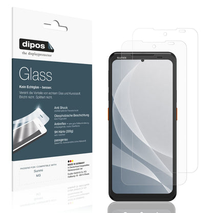 Matte Displayschutzfolie von dipos passend für Sunmi M3, 9H kratzfest und blasenfrei montiert
