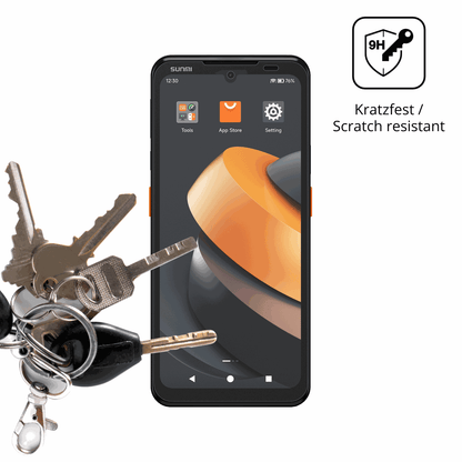 dipos Displayschutz für Sunmi L3, mattierte Oberfläche, robuste Festigkeit und perfekte Passform