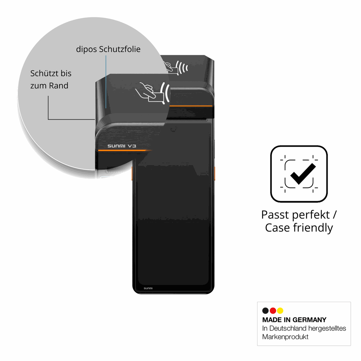 Besonders flexibler Displayschutz mit Anti-Shock-Schicht im Materialmix