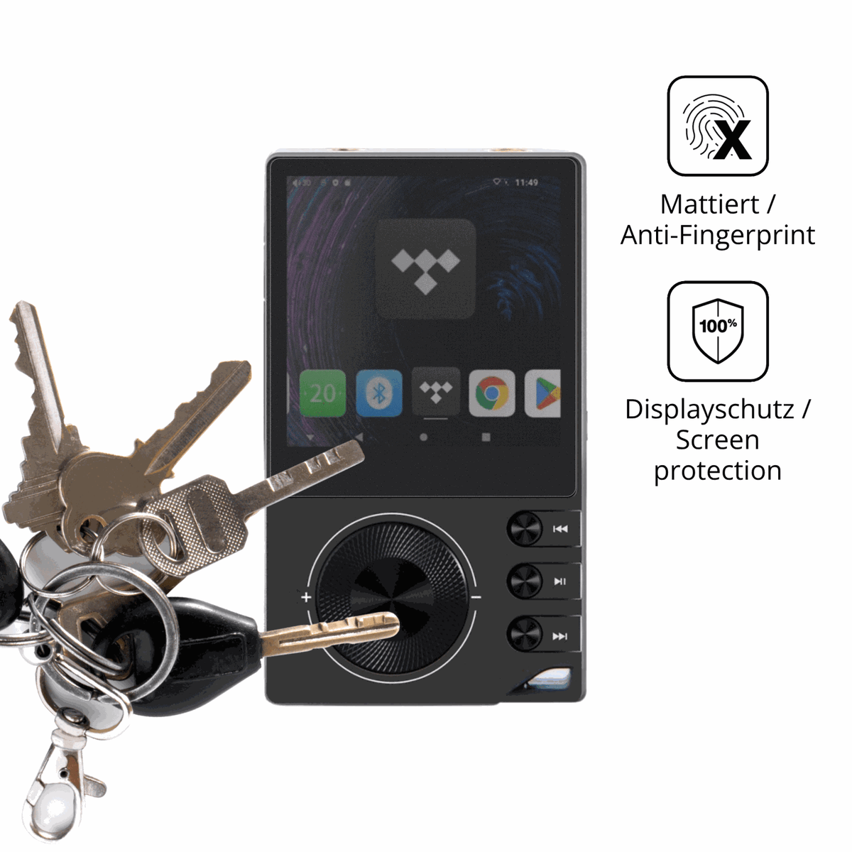 dipos Displayschutz für Surfans F20 Pro, mattierte Oberfläche, Blickschutzfilter und perfekter Passform