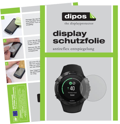 Matte Displayschutzfolie von dipos passend für Suunto 5, präziser Zuschnitt und blasenfrei montiert