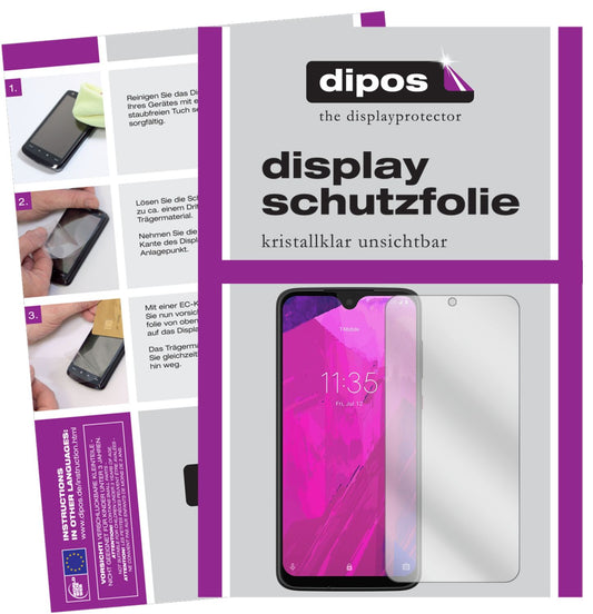Klare Displayschutzfolie von dipos passend für T-Mobile Revvlry Plus, präziser Zuschnitt und blasenfrei montiert