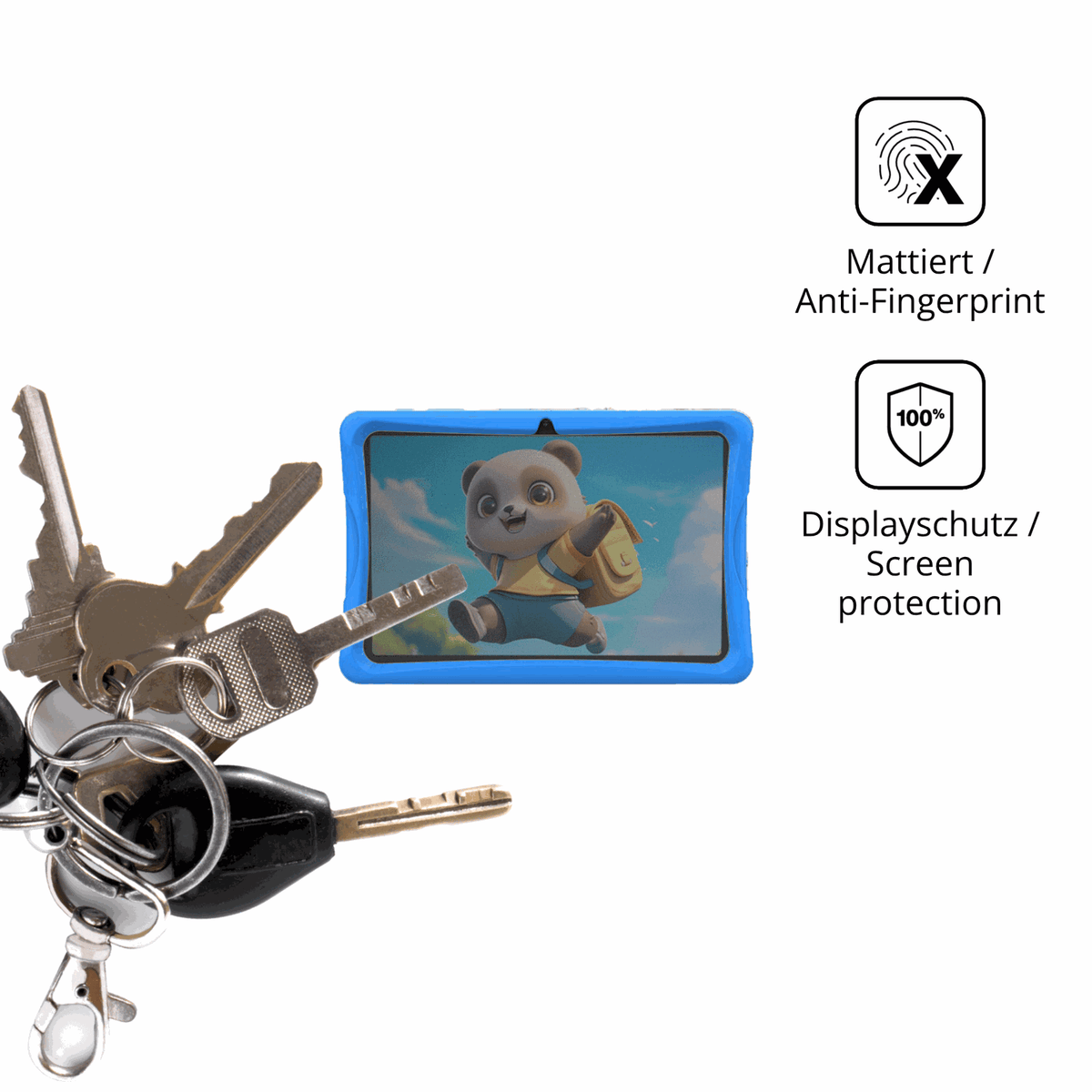 dipos Displayschutz für Tabwee K10, mattierte Oberfläche, Blickschutzfilter und perfekter Passform