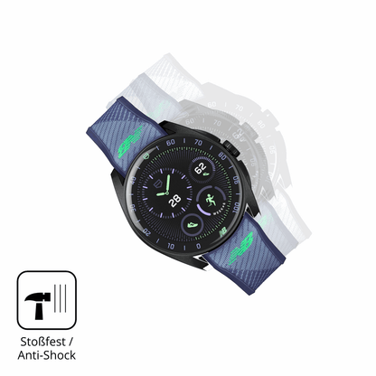 Schutz gegen Kratzer auf dem TAG Heuer Connected Calibre E5 X Glas durch Schlüssel, Stöße gegen die Tischkante oder Stürze