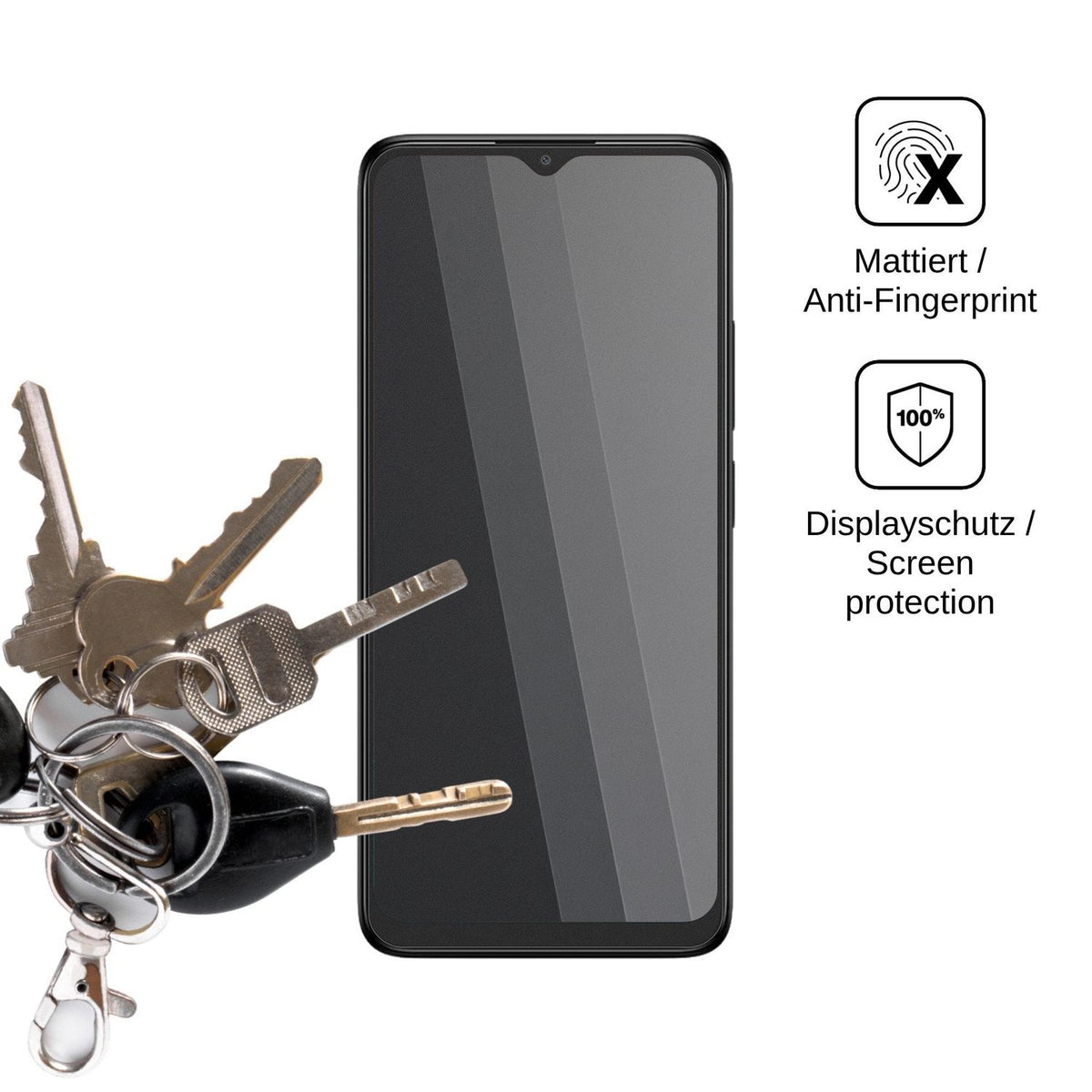 Blickschutzfolie für TCL K12 matt Schutzfolie Privacy