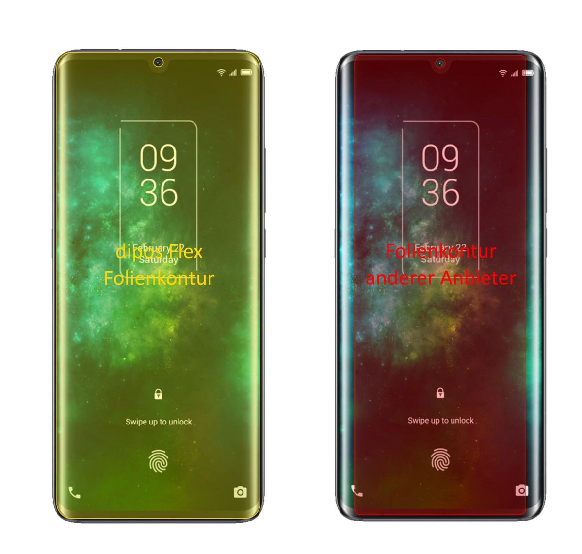 2x 3D Full Cover Schutzfolie für TCL 10 Pro