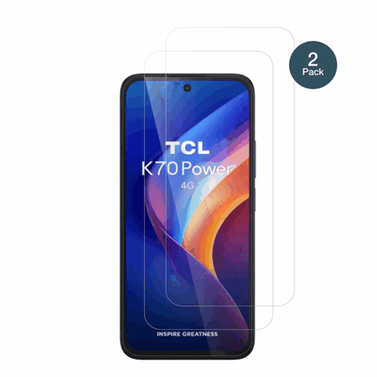 TCLK70 4G mit aufgebrachter dipos Flex Schutzfolie, glasklare Darstellung ohne Einschränkungen