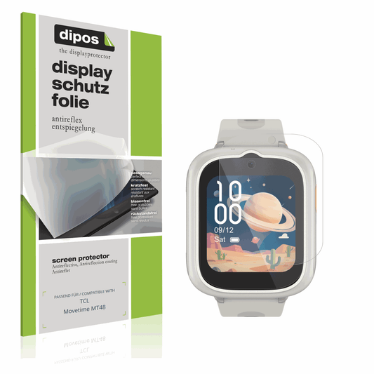 Matte Displayschutzfolie von dipos passend für tclmovetime mt48, präziser Zuschnitt und blasenfrei montiert