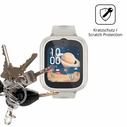Schutz gegen Kratzer auf dem tclmovetime mt48 Glas durch Schlüssel oder Ähnliches