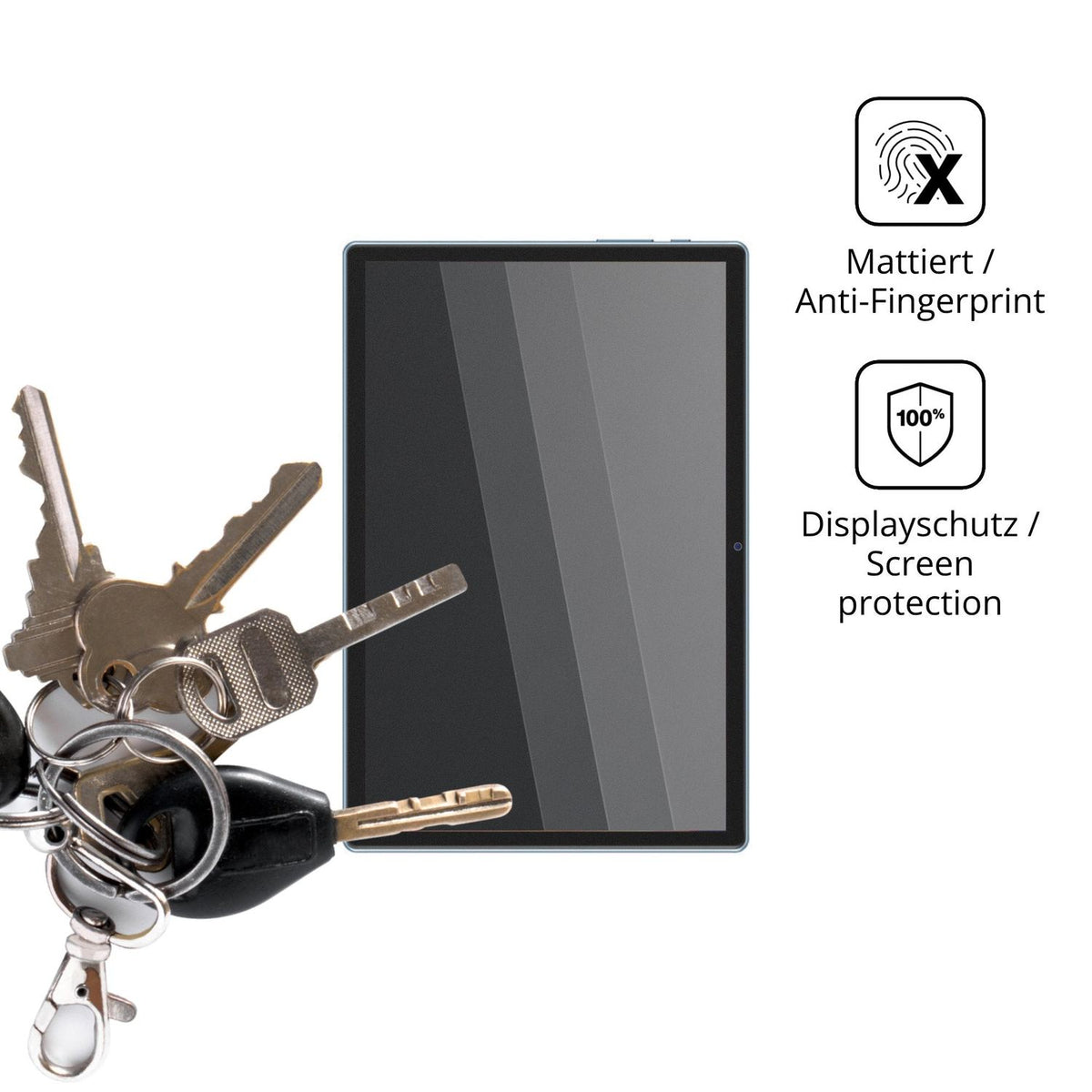 dipos Displayschutz für Teclast H104, mattierte Oberfläche, Blickschutzfilter und perfekter Passform