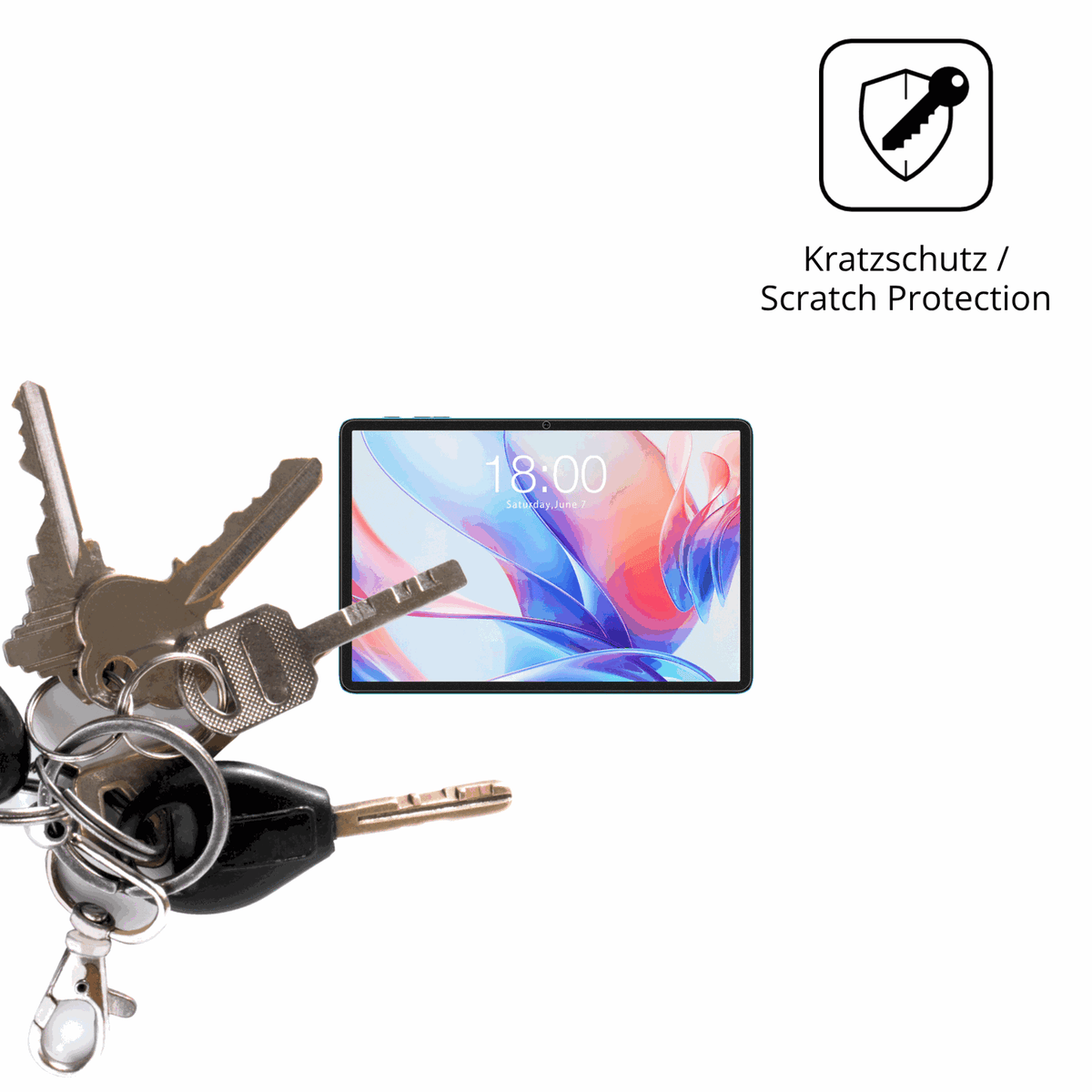 2x Schutzfolie matt für Teclast P30 Display-Schutzfolie