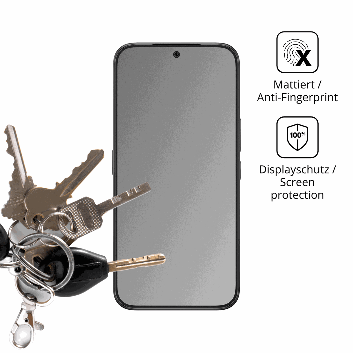 dipos Displayschutz für Tecno Camon 50, mattierte Oberfläche, Blickschutzfilter und perfekter Passform