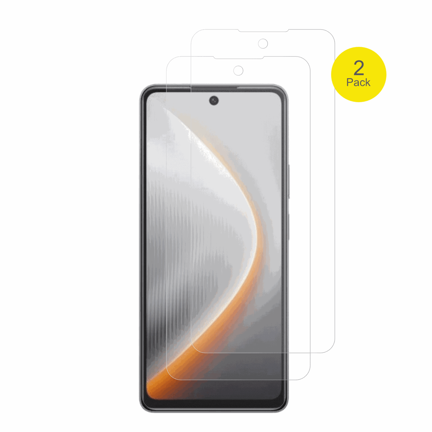 tecnopova 7 mit aufgebrachter dipos Flex Schutzfolie, glasklare Darstellung ohne Einschränkungen