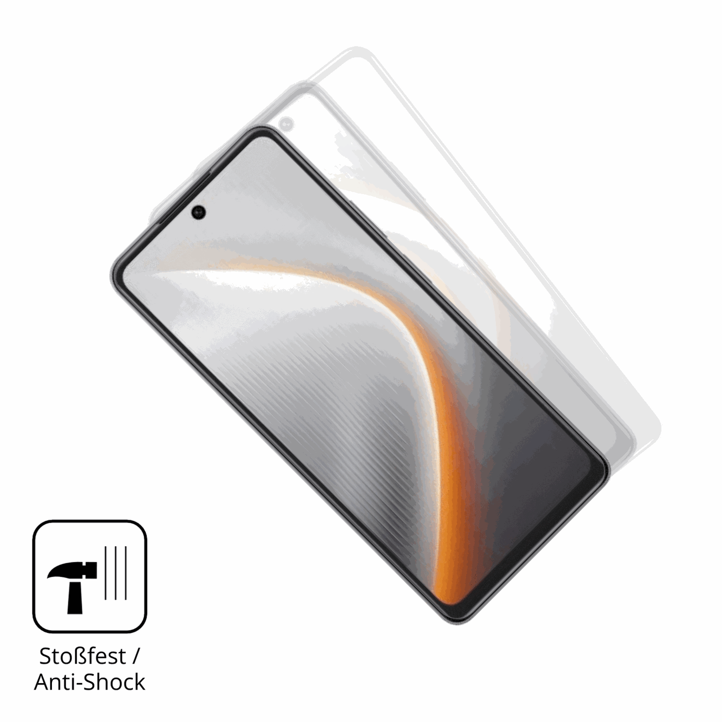 Schutz gegen Kratzer auf dem tecnopova 7 Glas durch Schlüssel, Stöße gegen die Tischkante oder Stürze