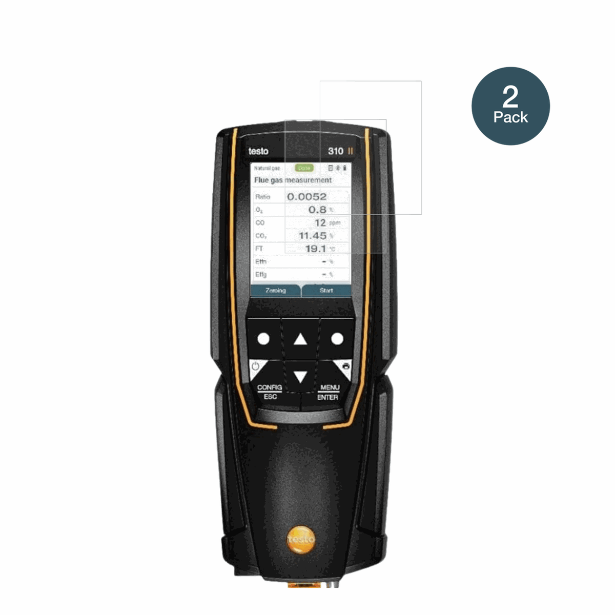 Testo310 2. Gen mit aufgebrachter dipos Panzerfolie, die lästige Fingerabdrücke minimiert