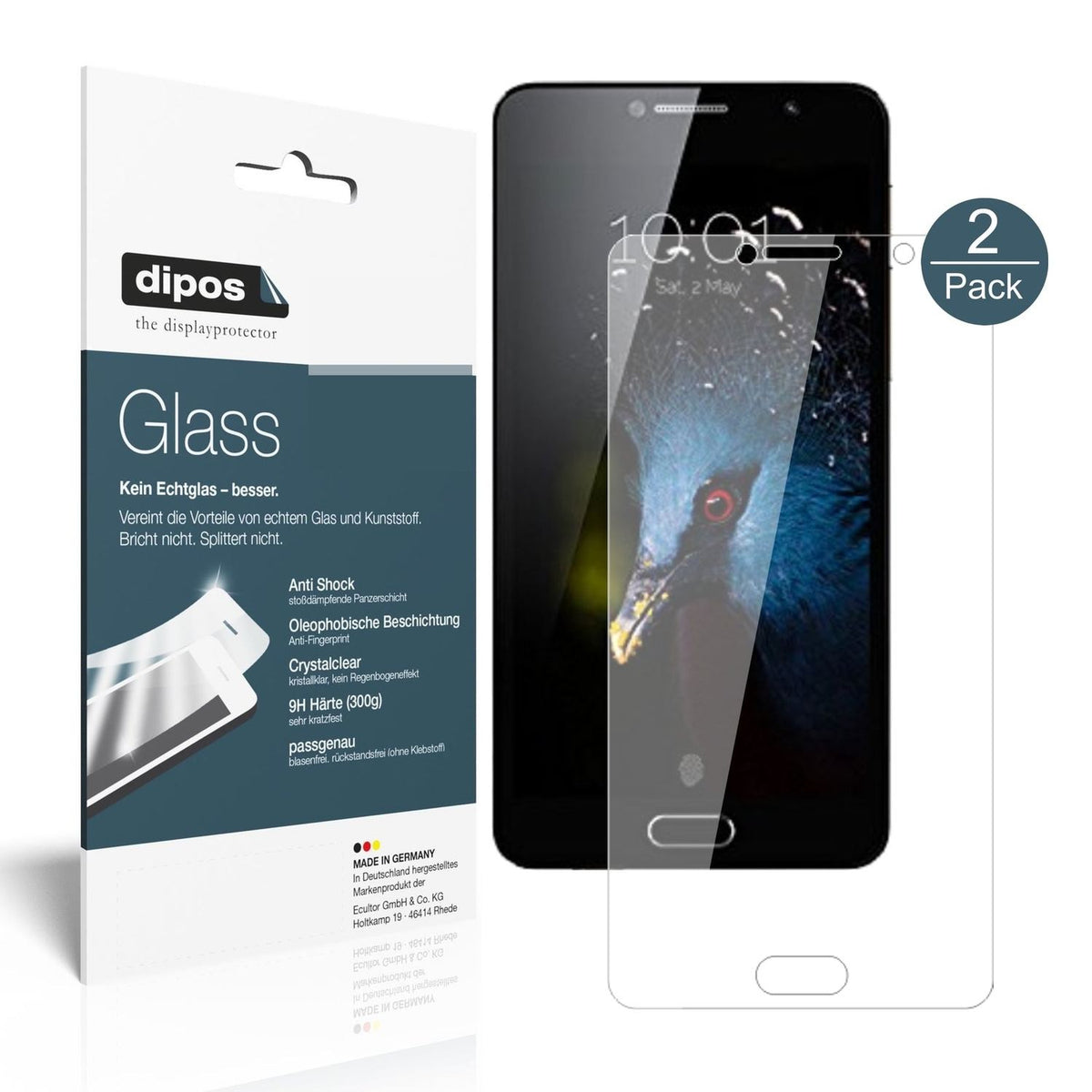 1x 9H Schutzfolie für TCL Flash Plus 2 Panzerfolie