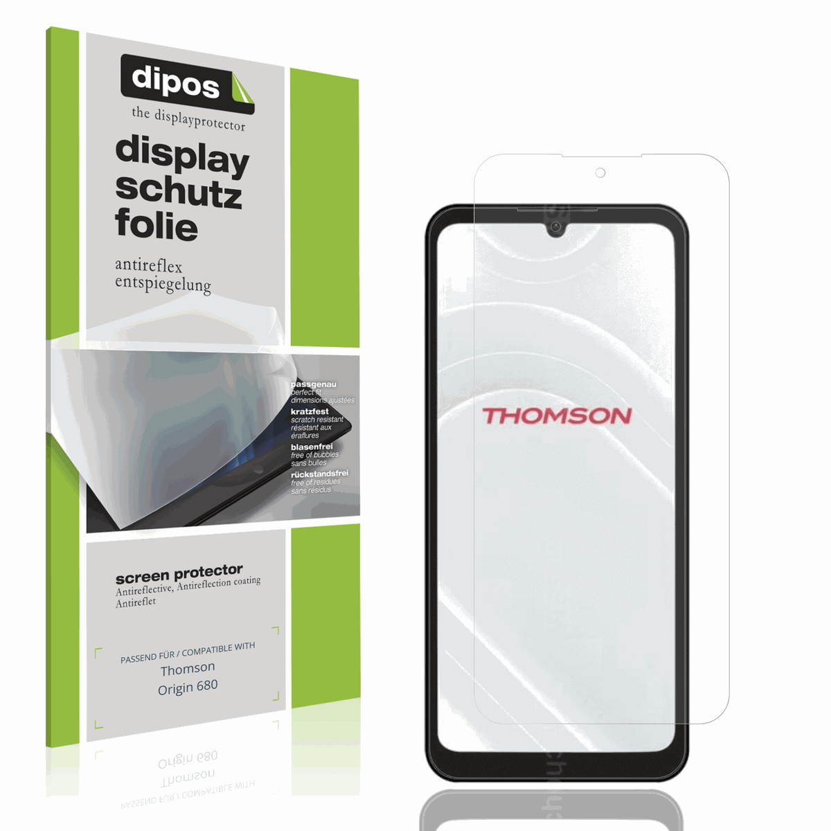 4x Schutzfolie matt für Thomson Origin 680 Display-Schutzfolie