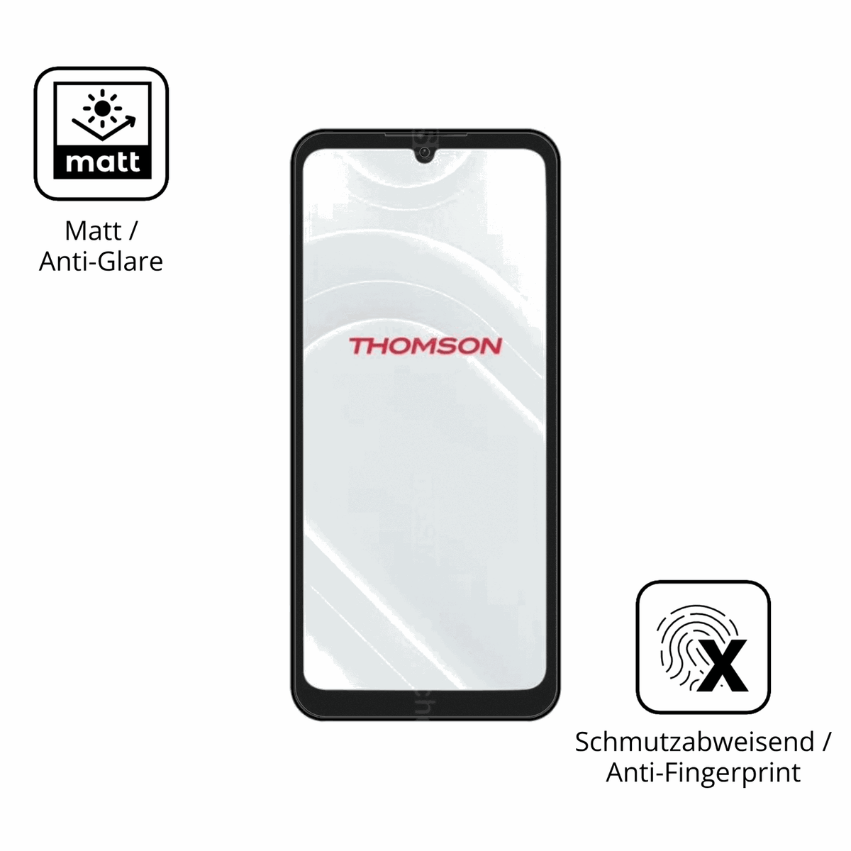 4x Schutzfolie matt für Thomson Origin 680 Display-Schutzfolie