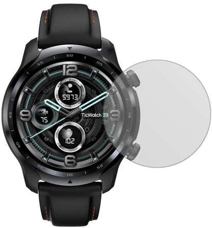 TicWatchPro 3 GPS mit aufgebrachter dipos Displayschutzfolie, die lästige Fingerabdrücke minimiert