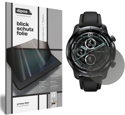 Blickschutzfolie für TicWatch Pro 3 GPS matt Schutzfolie Privacy