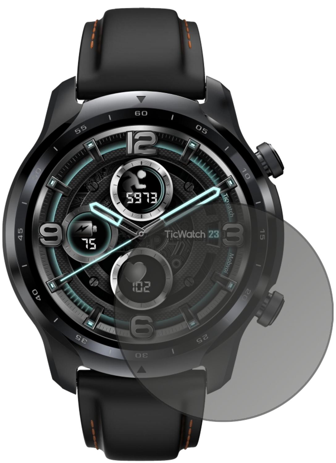Blickschutzfolie für TicWatch Pro 3 GPS matt Schutzfolie Privacy