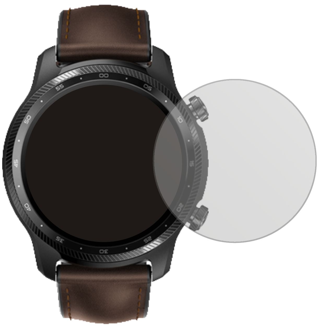 2x Schutzfolie matt für TicWatch Pro X Display-Schutzfolie