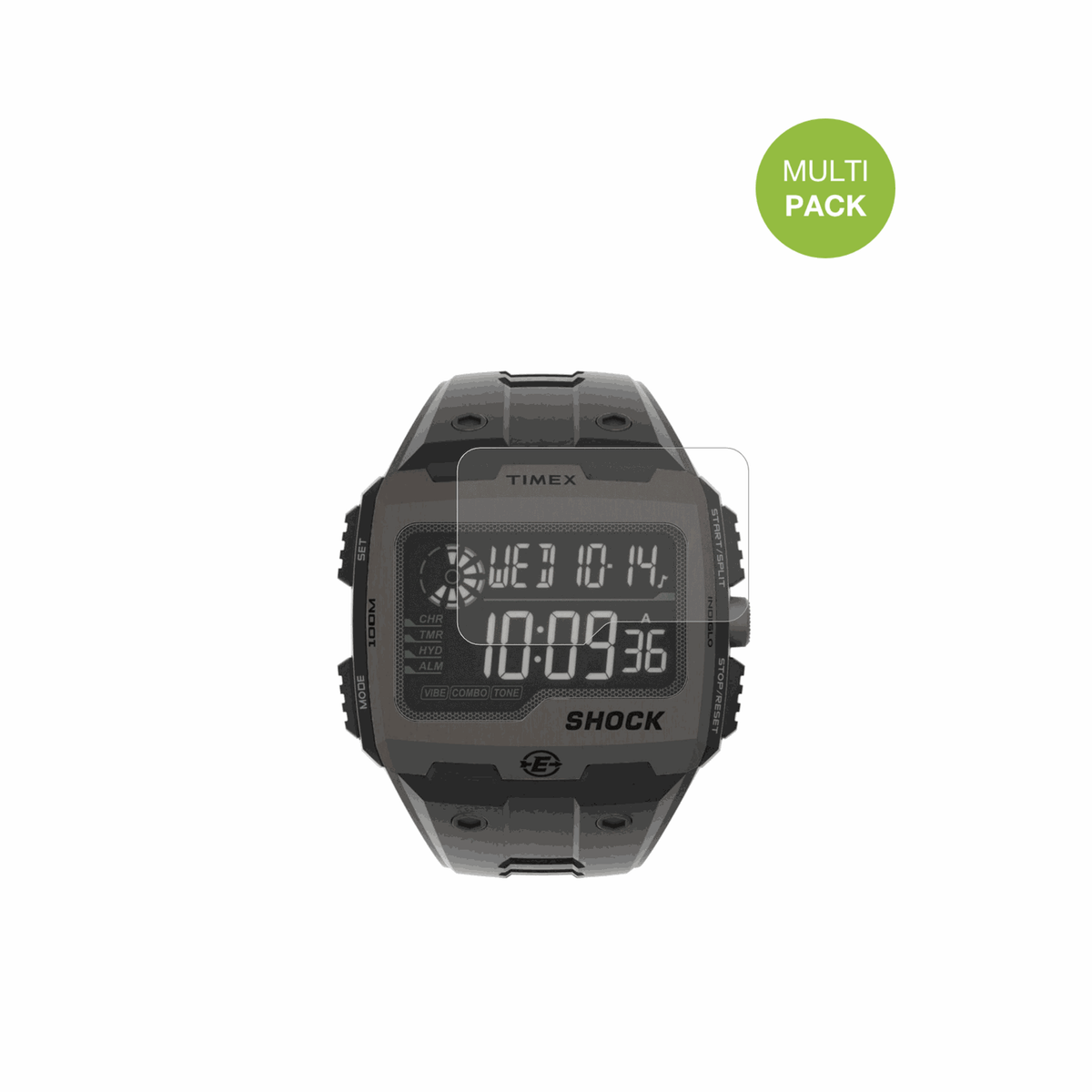 TimexExpedition Grid Shock mit aufgebrachter dipos Displayschutzfolie, die lästige Fingerabdrücke minimiert