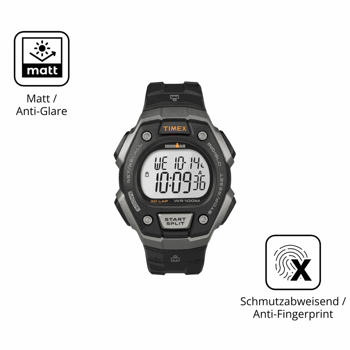 9H Hartbeschichtete, flexible Folie passend zugeschnitten für Timex Ironman