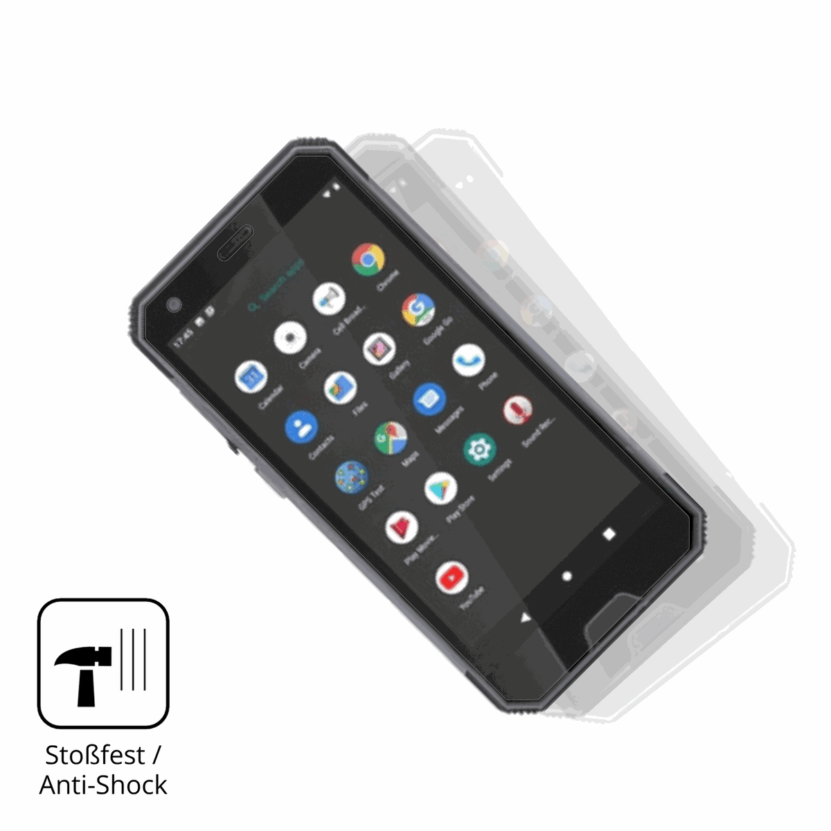 Schutz gegen Kratzer auf dem Topicon MDT661 Glas durch Schlüssel, Stöße gegen die Tischkante oder Stürze