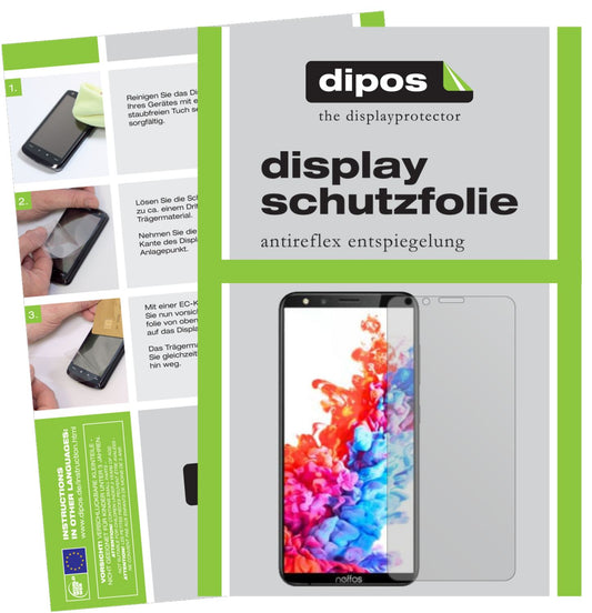Matte Displayschutzfolie von dipos passend für TP-Link Neffos C7 Lite, präziser Zuschnitt und blasenfrei montiert