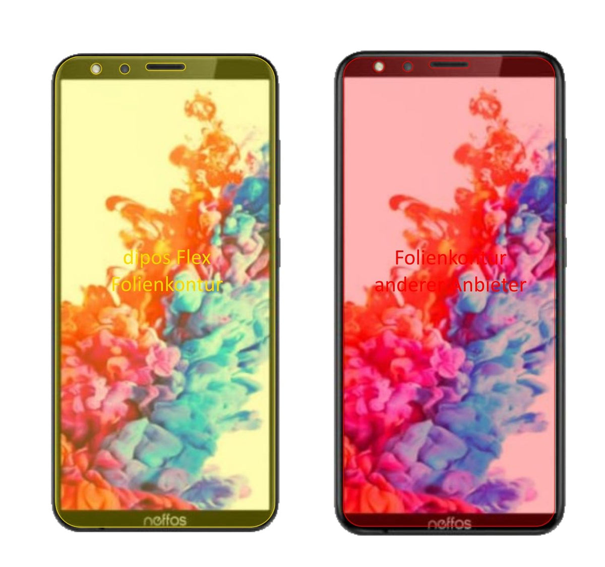 3x 3D Full Cover Schutzfolie für TP-Link Neffos C7 Lite