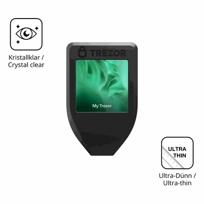 Dünne und klare Folie passend zugeschnitten für Trezor Model T