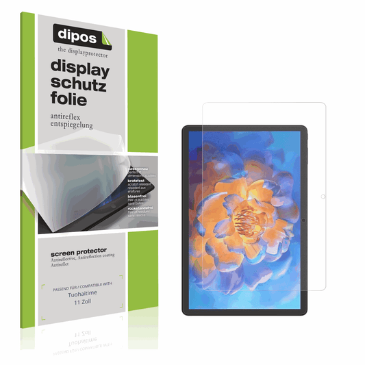 Matte Displayschutzfolie von dipos passend für Tuohaitime 11 Zoll, präziser Zuschnitt und blasenfrei montiert