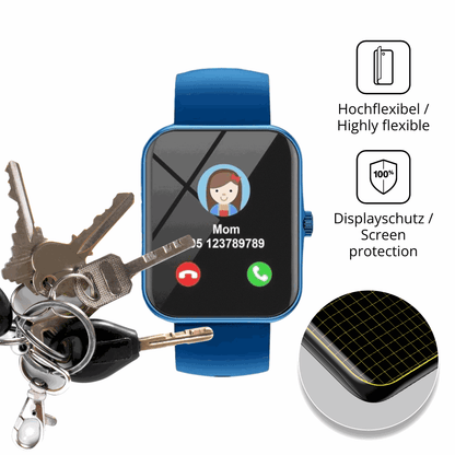 dipos Displayschutz für Ucani S80K, transparente Oberfläche, perfekte Passform auch für die Rundungen