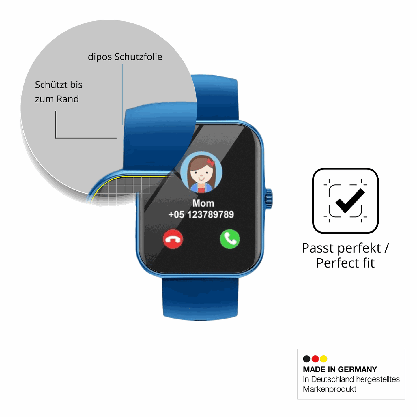 Besonders flexibler Displayschutz mit Anti-Shock-Schicht im Materialmix