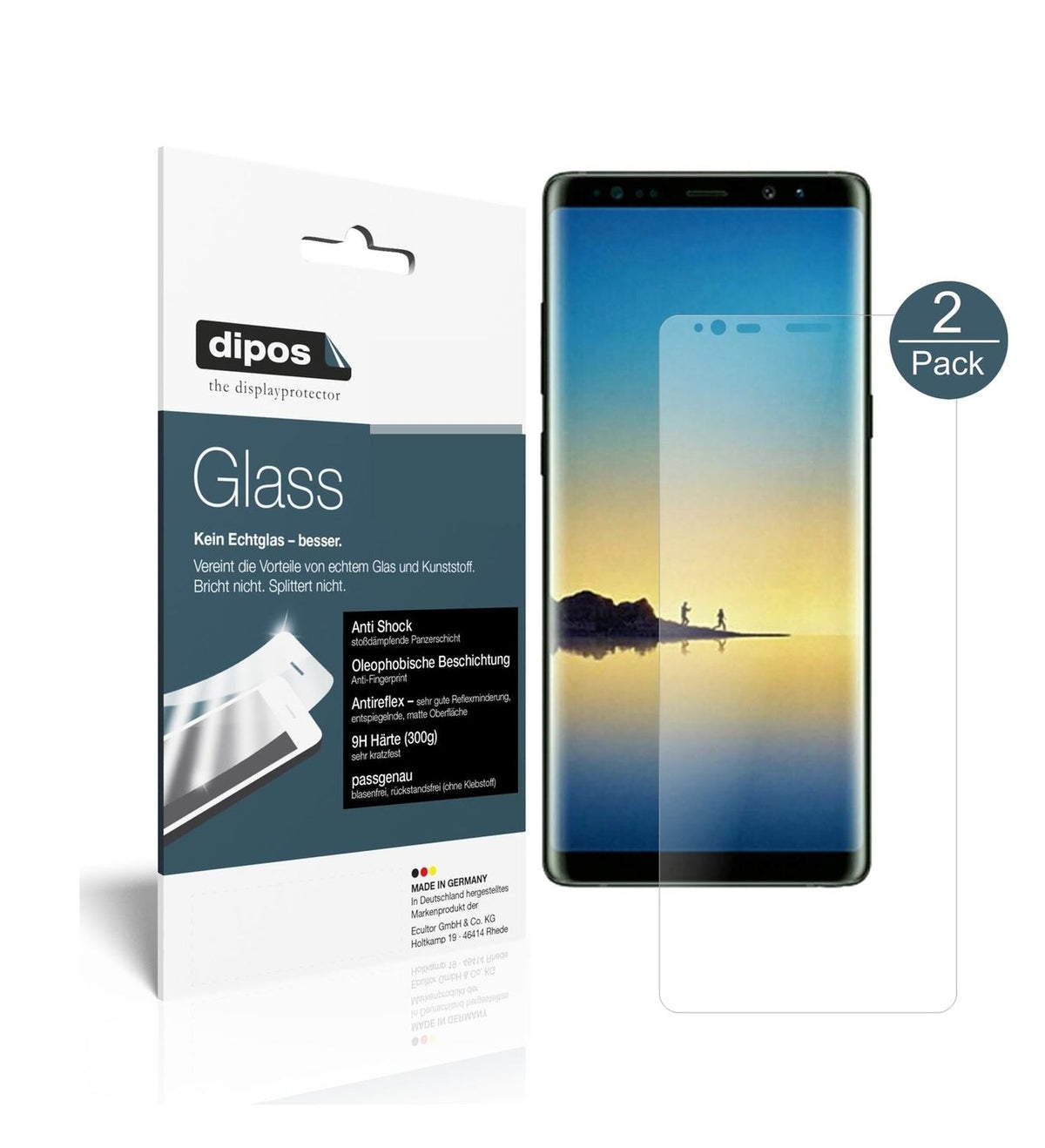 1x 9H Schutzfolie matt für Samsung Galaxy Note 8 Panzerfolie