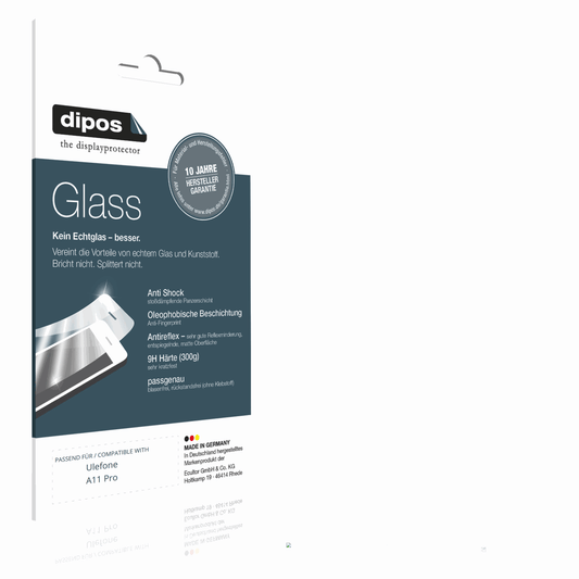 Matte Displayschutzfolie von dipos passend für Ulefone A11 Pro, 9H kratzfest und blasenfrei montiert