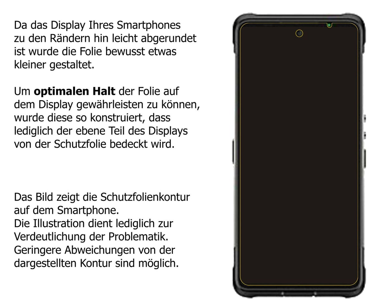 Schutzfolie mit optimaler Passform, zur Verwendung mit Hüllen geeignet
